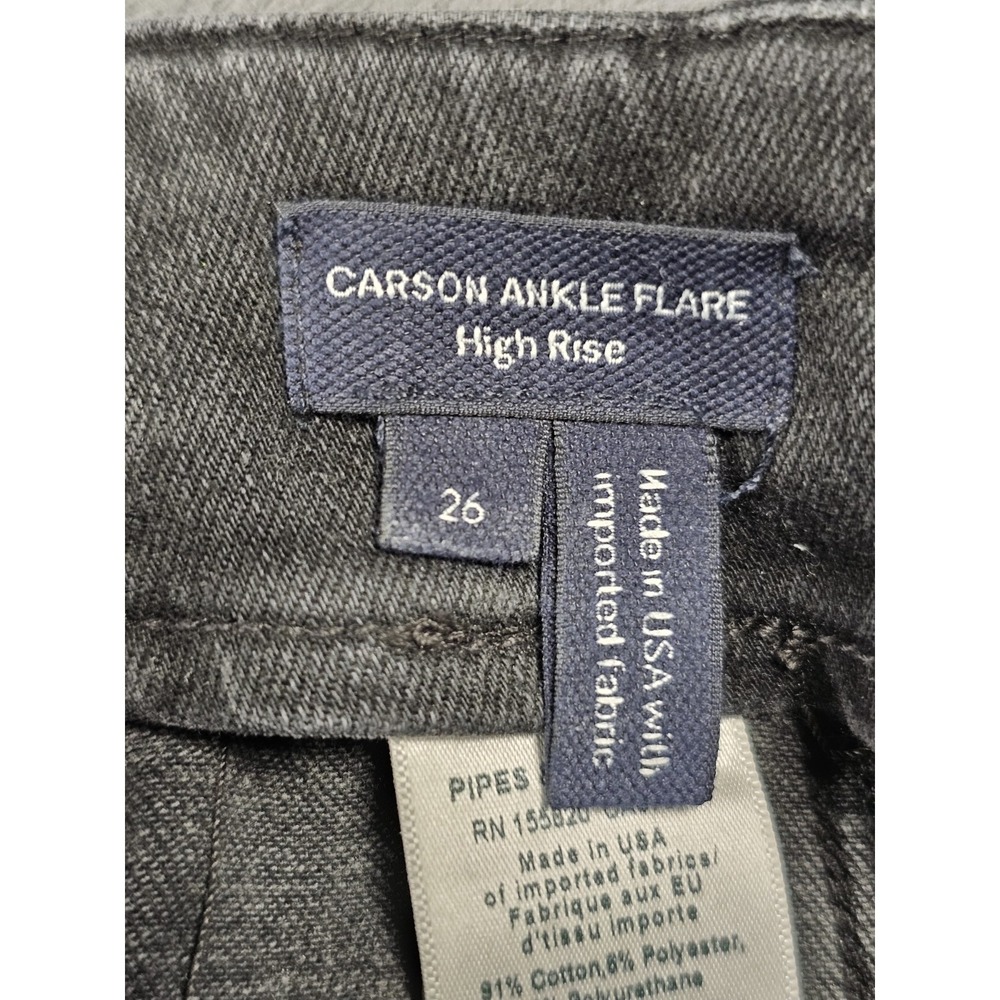 Veronica Beard Jeans Carson Ankle Flare High Rise Womens 26 Washed Black USA - Picture 3 of 11